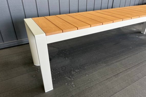 teak aluminium outdoor bench nz