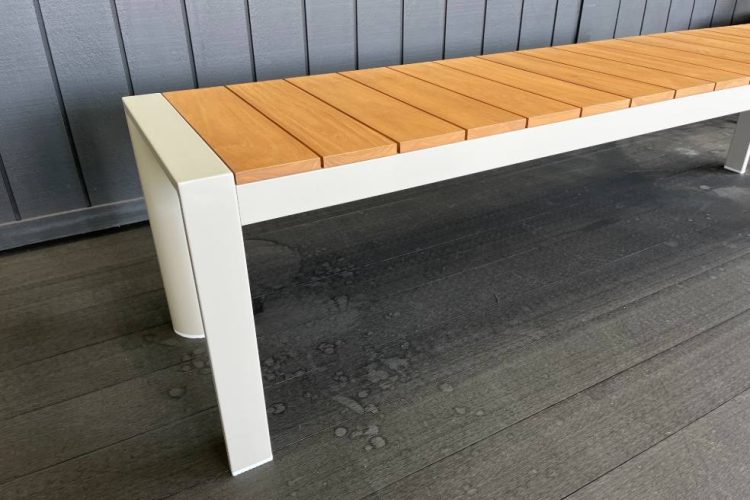 teak aluminium outdoor bench nz