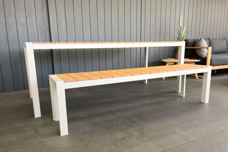 teak table outdoor aluminium nz